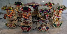 Vintage 1993 Mr Christmas Holiday Carousel Animated Musical Plays 21 Songs picture