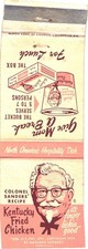 Kentucky Fried Chicken Colonel Sanders 1954 Vintage Matchbook Cover picture