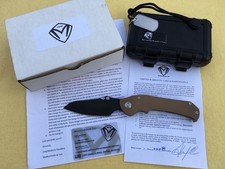 MEDFORD TACTICAL FIGHTING FOLDER TFF-3 D2 BLADE TI/G10 HANDLE MINT USA picture