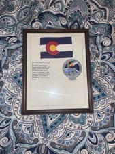 Colorado State Flag STS-51J Space Mission Flag.  Historical Antique picture