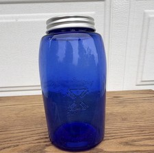 Set of 4 Cobalt Reproduction Mason's Patent Nov. 30th, 1858 picture