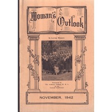 Vintage Woman's Outlook Magazine Nov 1942 Indiana W.M.S. Religious Periodical picture
