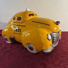 SIGNED Glenn Appleman Sid's Radio Taxi Cookie Jar Yazoo Yellow PopArt 1978 Cab picture