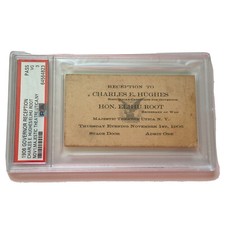 1906 Charles Evans Hughes for Governor Reception Ticket PSA Utica, New York picture