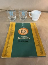 Vintage Howard Johnson Menu, Coffee Mug and 2 Howard Johnson Glasses picture