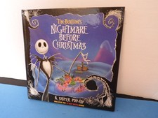 1993 Tim Burton's NIGHTMARE BEFORE CHRISTMAS POP-UP HARDBACK BOOK, NEVER USED picture