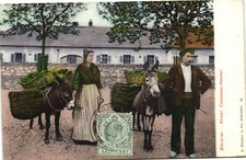 PC GIBRALTAR, STREET COSTUMES HAWKER, Vintage Postcard (b30346) picture
