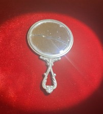Vintage 1940-1950s Italian 800 Silver Hand Mirror Florentine Ornate picture