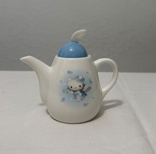 Vintage 2000 Sanrio Hello Kitty Powder Blue Angel Mini Ceramic Teapot With Lid picture