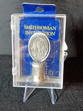 Vintage Fort Pewter Smithsonian Institution Souvenir Sewing Thimble MINT NIB 🥈 picture