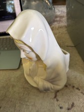 Vintage Religious Ceramic Planter Virgin Mary picture