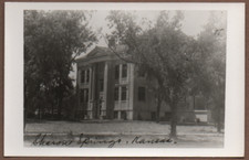 COURT HOUSE SHARON SPRINGS KANSAS VINTAGE RPPC POSTCARD picture