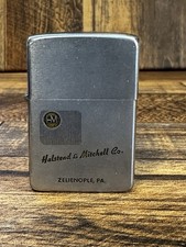 VINTAGE 1950s HALSTEAD & MITCHELL CO. PA SCRIPT ZIPPO PATENT 2517191 LIGHTER picture