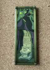 2014 Disney Haunted Mansion Stretching Portrait Maleficent RIP Idiot Pin picture