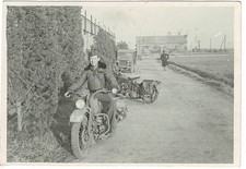 Harley WLA Military Motorcycles,1946 Kiangwan Airbase Shanghai Snapshot picture