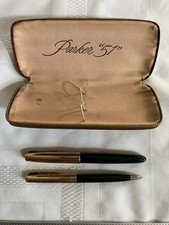 Parker 51 Vintage Fountain Pen 1/10/12kGF Dark Green Untested Made In USA As-Is picture