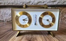 Swiza 8 day, 7 jewels alarm clock with thermometer and barometer Needs Repair  picture