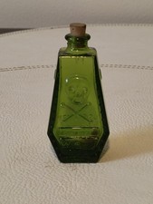 Vintage 1971 Green Wheaton Glass Poison Coffin Bottle RIP picture