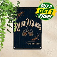 Cheers To All My Friends Sign Vintage Bar Drinking Saloon Tavern Metal Plaque picture