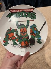 Vintage 1989 TMNT Plate Peter Pan Industries Mirage Studios Melamine 1990s Toy picture