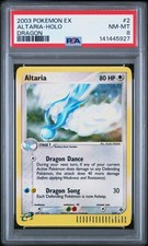 2003 POKEMON EX DRAGON #2 ALTARIA-HOLO DRAGON PSA 8 picture
