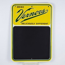 Drink Vernors Chalk Menu Board Metal Sign New Old Stock - 24.5 Inches Tall picture