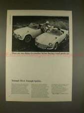 1965 Triumph TR-4 TR4 and Spitfire Ad - Real Sports Car picture