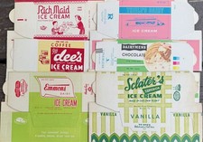 Vintage Lot of Six (6) Pint Ice Cream Boxes “NOS” Superb Graphics picture