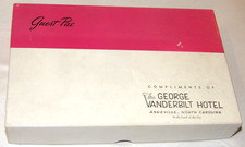 VINTAGE 1950s GEORGE VANDERBILT HOTEL, ASHEVILLE, NC 'GUEST PAC' AMENITY BOX picture