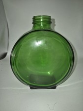 Antique 1930s Duraglas Sunsweet Emerald Green Glass Prune Juice Canteen Bottle picture