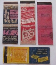 PEOPLE DO READ MATCH BOOKS ADVERTISING, MATCH CORP. OF US 4 MATCHBOOK COVERS picture