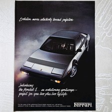 Vintage 1982 Ferrari Mondial 8 Original Print Ad Evolution Moves To Perfection picture
