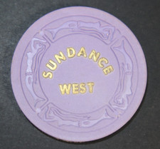 Vintage Sundance West $500 Casino Chip Purple Gold Foil Fish Mold Collectible picture