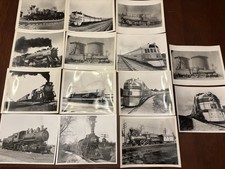Lot of 13 Vintage Locomotive Train Photographs, Original 8” x 10” Black & White picture
