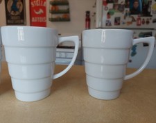 Set of 2 Frank Lloyd Wright Collection Guggenheim White Mugs Cups Henriksen Devo picture