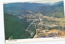 Postcard Aerial View Oakridge Oregon USA picture