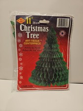 VINTAGE BEISTLE HONEYCOMB CHRISTMAS TREE CENTERPIECE 1994 NOS NEW SEALED 11