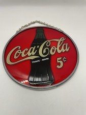 Vintage Coca-Cola Hand Painted Glass Suncatcher 1997 picture