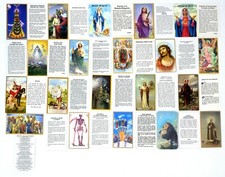 20 Targetas  de Oraciones a Santos y Virgenes, LA MANO PODEROSA Gratis 2 Velas picture