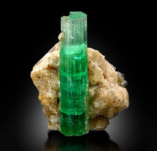 Beryl var. Emerald with Albite | Afghanistan | Fine Mineral Specimen picture