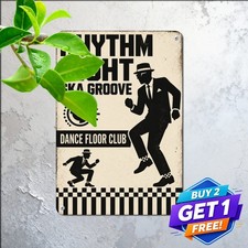 Retro Ska Punk Music Plaque Vintage Two Tone Beat Lounge Tin Metal Wall Sign picture
