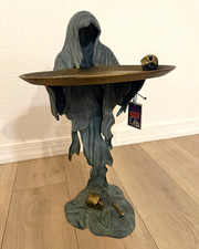 Midnight Fright Grim Reaper Resin Tray Holder Figurine Antique Bronze 24in picture