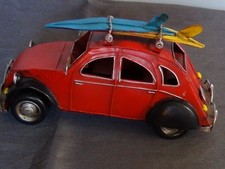 FRENCH CITROEN  2CV 008319 CAR MODEL Decorative Car in Painted Metal RED  picture