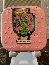 Disney Miss Piggy and Kermit Starbucks Hollywood Dangle Pin 2025 mystery cup picture