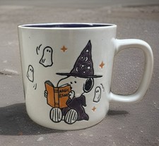 Peanuts Halloween Snoopy 16 fl oz Ceramic Mug White/Purple Microwave Safe picture