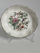 Scarce Aynsley Pembroke Open Candy Dish Outer Shells Oval Floral Bird Embossed picture