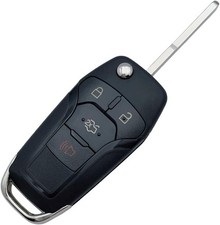 Replacement Flip Key Fob Shell Case for Ford Fusion 2013 2014 2015 2016 Black  picture