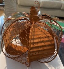 Metal Pumpkins 🎃 10x8in 2017 Hobby Lobby, Decorative Fall Decor picture
