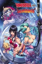 VAMPIRELLA VS DARKSTALKERS SPECIAL #1 DRAX GAL MAIN COVER NM PRE-SALE 10/7/2026 picture