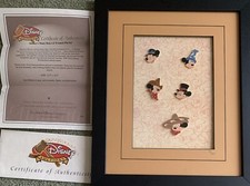 Disney Mickey MANY HATS 5 Pin Framed Limited 100 Sets Very Rare PP8388 COA 2001 picture